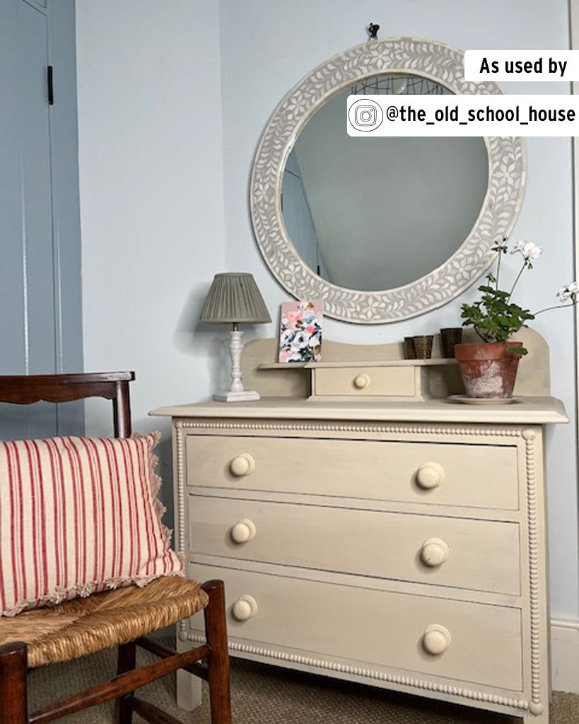 Dresser painted with Old Ochre Annie Sloan Chalk Paint.