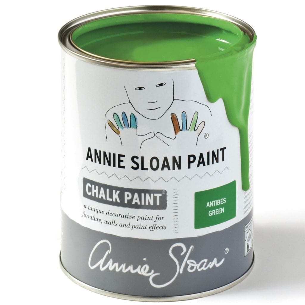 Can of Antibes Green Annie Sloan Chalk Paint.