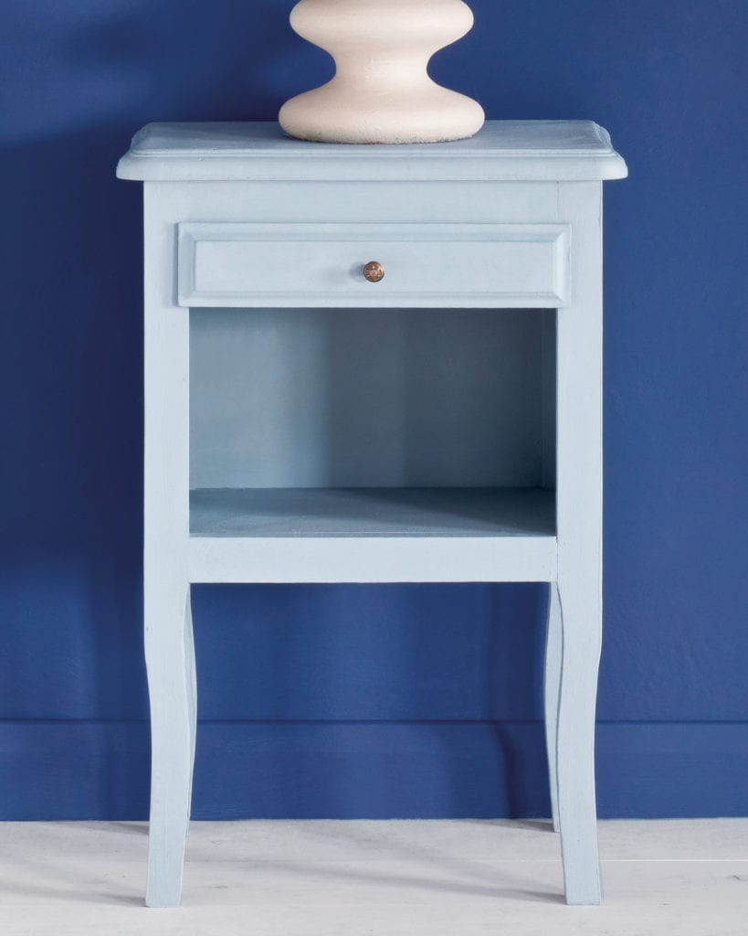 End table painted with  Louis Blue Annie Sloan Chalk Paint.
