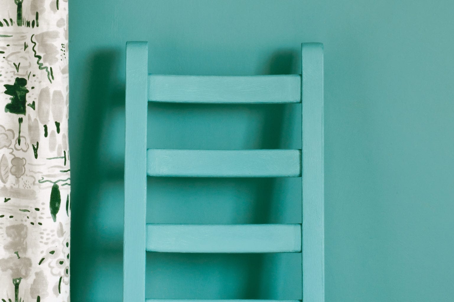 Wall and chair painted with Provence Annie Sloan Chalk Paint.