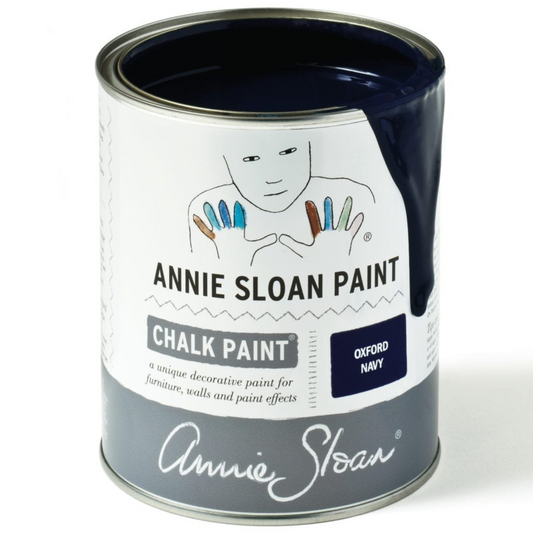 Can of Oxford Navy Annie Sloan Chalk Paint.