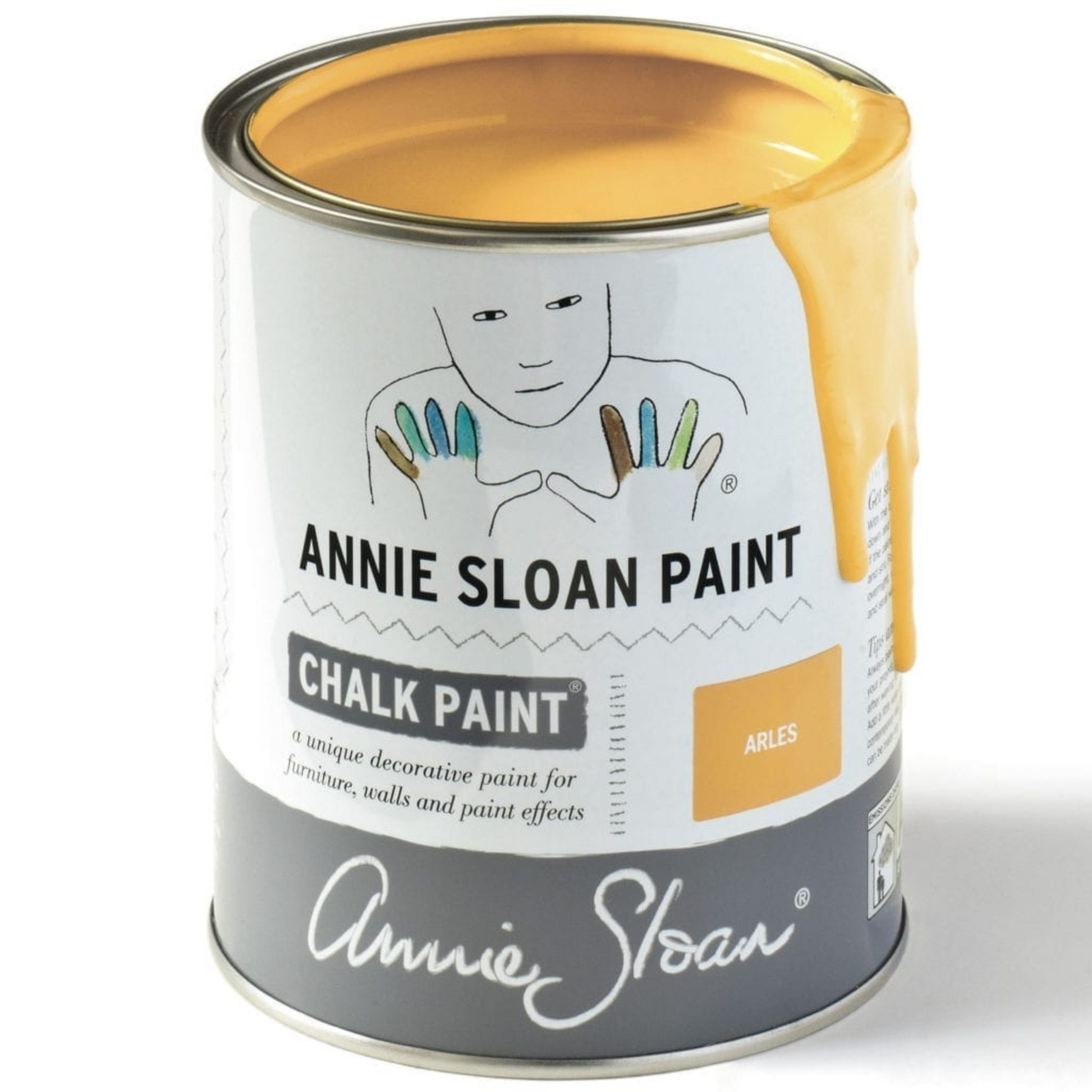 Can of arles annie sloan chalk paint.