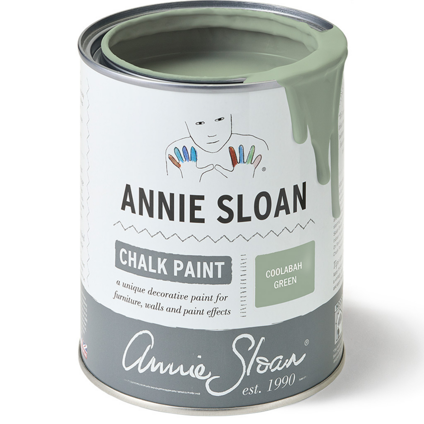 Can of Coolabah Green Annie Sloan Chalk Paint.