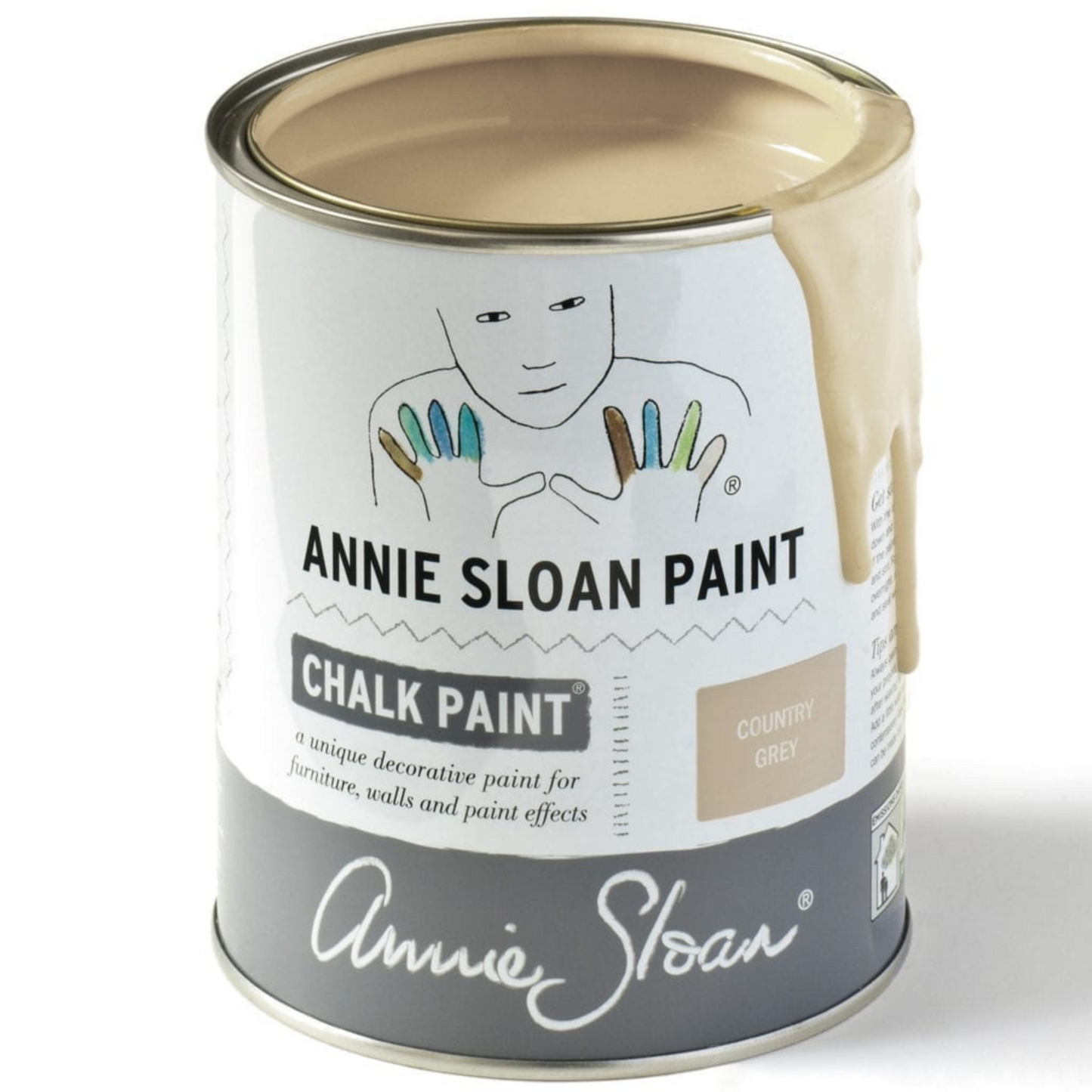 Can of Country Grey Annie Sloan Chalk Paint.