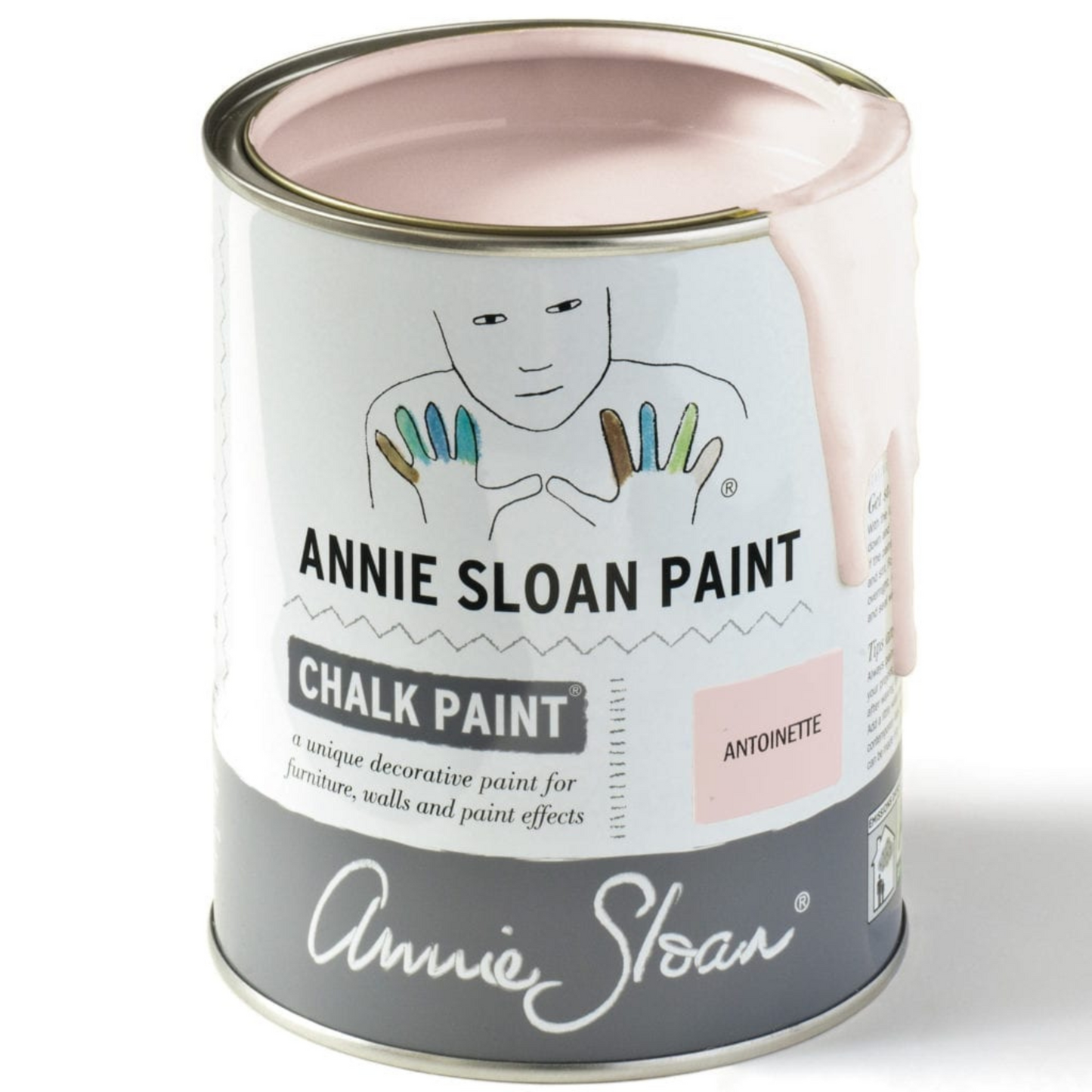 Can of Antoinette annie sloan chalk paint.