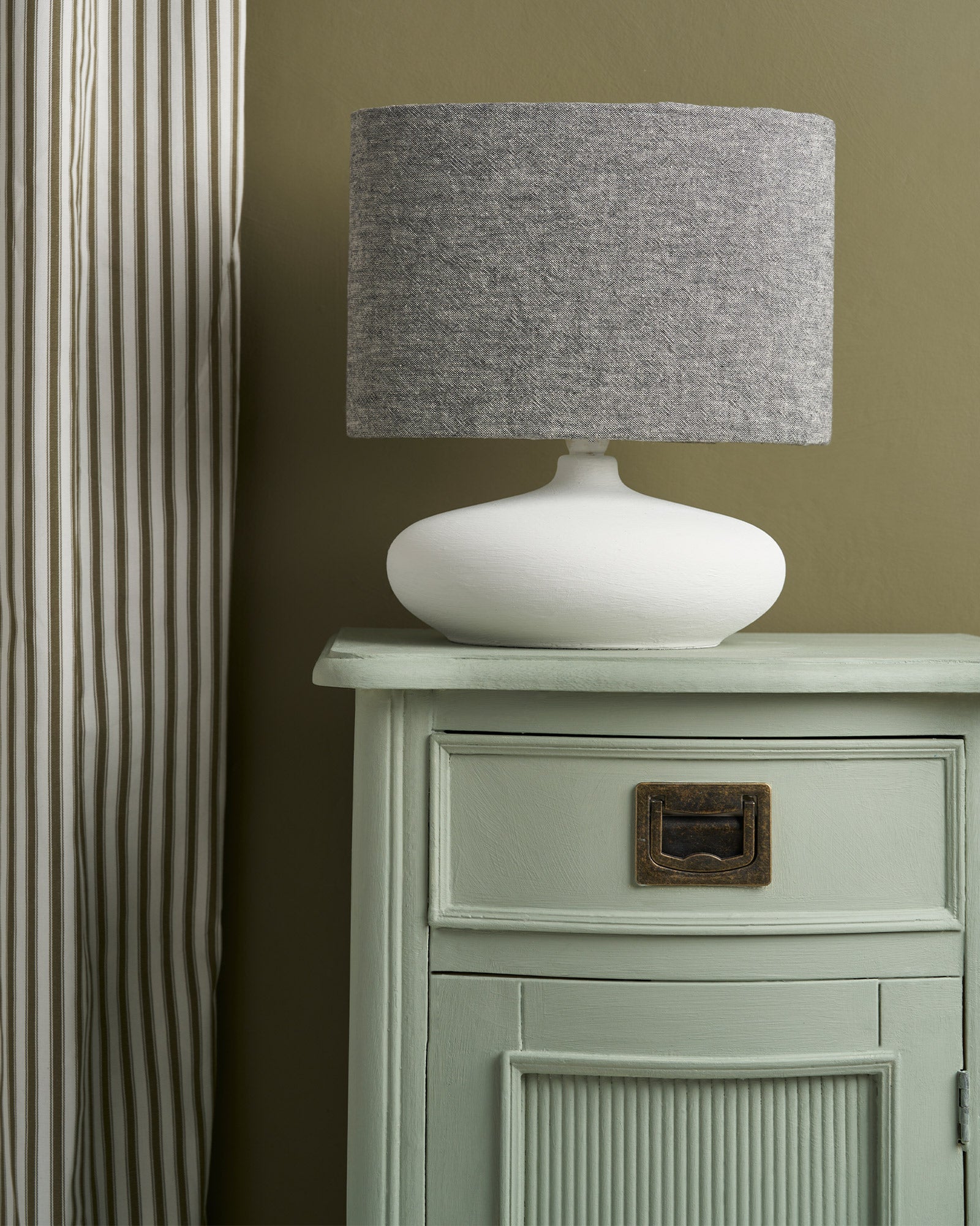 Night stand painted with Coolabah Green Annie Sloan Chalk Paint.