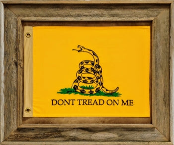 Barn wood Don't Tread On Me Flag with Grommets - Print