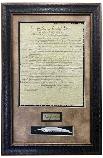 Bill of Rights with Plaque and Quill - Print