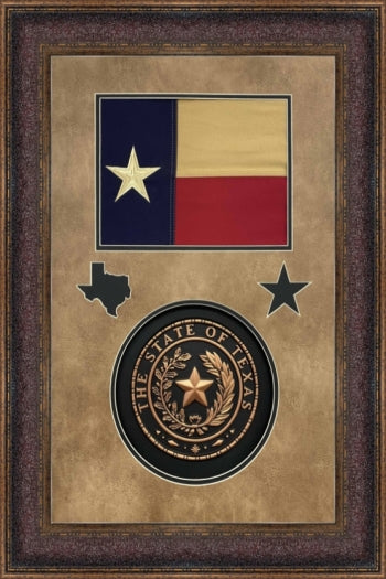 Texas Flag & Seal - Print