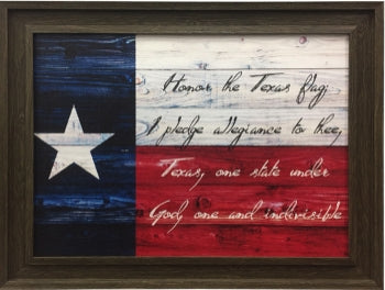Texas Pledge State Flag - Print
